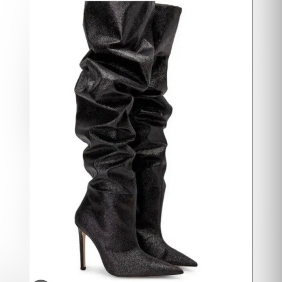 Good American thigh high slouchy boots - Picture 2 of 4